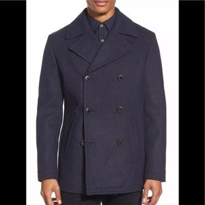 7 Diamonds Seville Double Breasted Peacoat. Size L